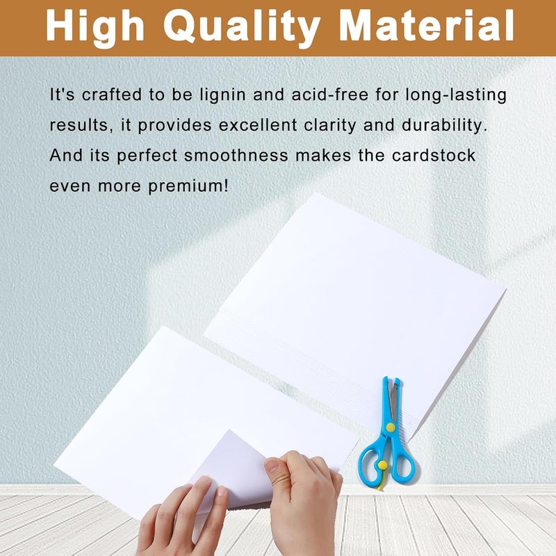 Silunkia 40 Sheets White Cardstock 8.5 x 11 Printer Paper, 75lb White Paper Card Stock for DIY Card Making, Thank You Cards, Business Cards, Wedding Invitations, Certificates, Menus - Image 4